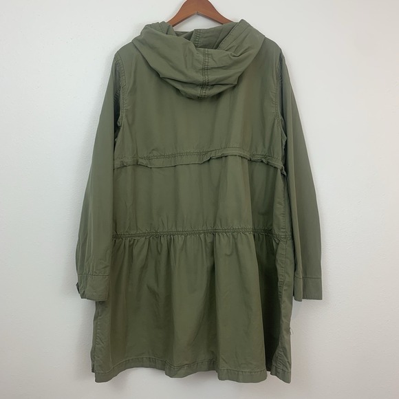 Gap Women's XXL Olive Green Utility Military Full Zip Front  Drawstring Jacket - Picture 2 of 8